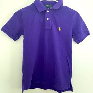 Boys purple polo shirt size s(8)